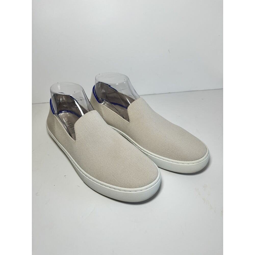 Rothys Women's 9.5 Beige The Original Slip On Sneaker Knit Casual Loafer Shoes